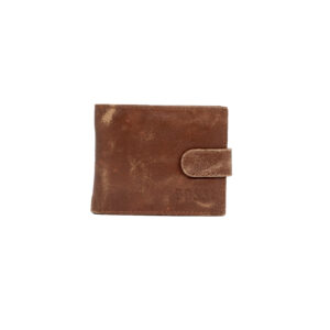 Distressed Leather Executive Bifold with Tab