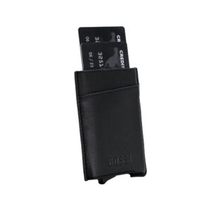 Mechanism Leather Pop Up Wallet with Magnetic Clip and Sleeve