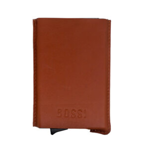 Mechanism Card Holder Leather Pop Up Wallet - Single Sleeve