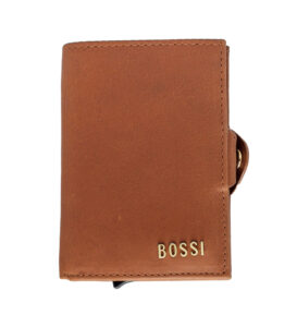 Stud Mechanism Wallet - Cognac