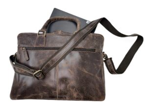Vintage Distressed Leather Business Bag