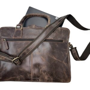 Vintage Distressed Leather Business Bag