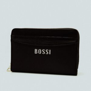 ALESSIA PU Zip Around Purse - Black