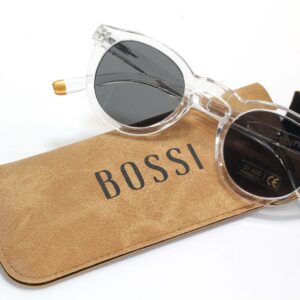 Ladies Clear Round Frame Sunglass