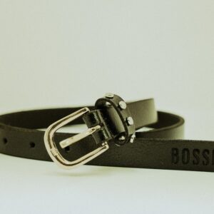 Iona Ladies Buff Leather Belt Black