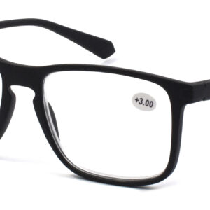 Men's All Matte Black Square Frame Reading Glasses