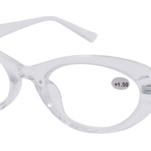 Ladies Shiny Crystal Clear Oval Frame Reading Glasses