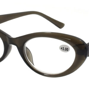 Ladies Shiny Jelly Green Oval Frame Reading Glasses