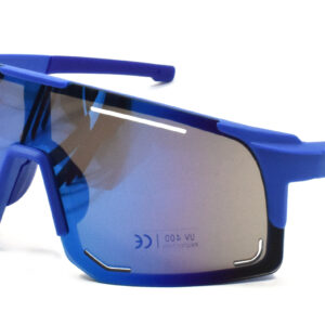 Sport Matte Blue Shield Blue Mirror Sunglass
