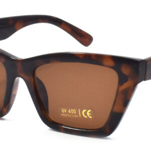Ladies Shiny Tortoiseshell Cat-Eye Frame Sunglass