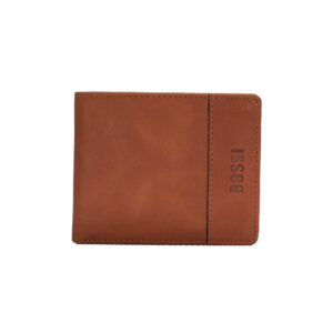Buff Bill Fold Mens Leather Wallet - Cognac