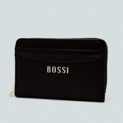 ALESSIA PU Zip Around Purse - Black