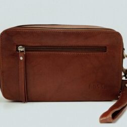 Unisex Leather Bag - Tan